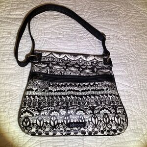 Sakroots Black and White Crossbody Bag
